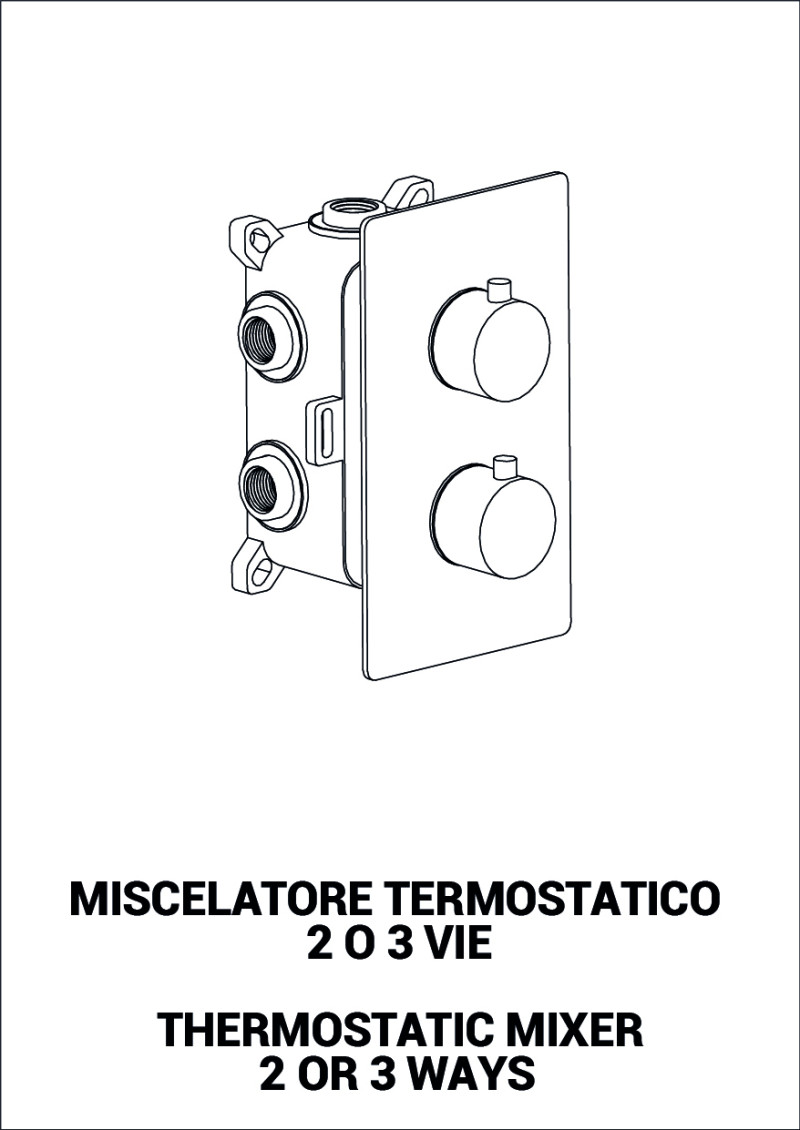 Thermostatic concealed 2/3-ways shower mixer