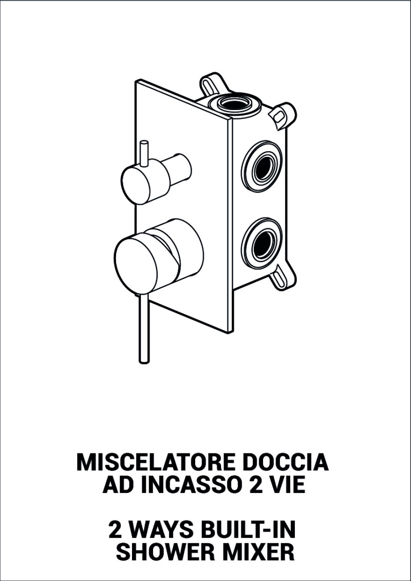 Concealed 2-ways shower mixer - Stilox