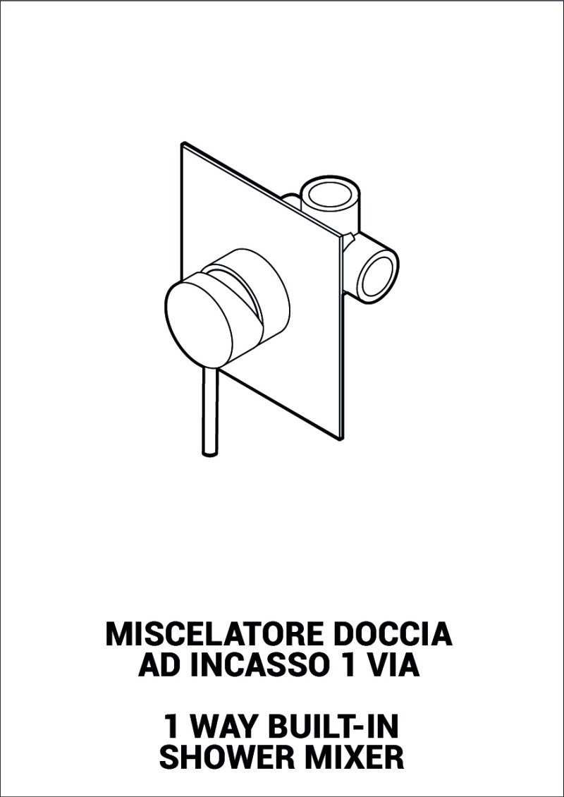 Concealed 1-way shower mixer - Viktor, Versilia, Ecostyle e Italia R