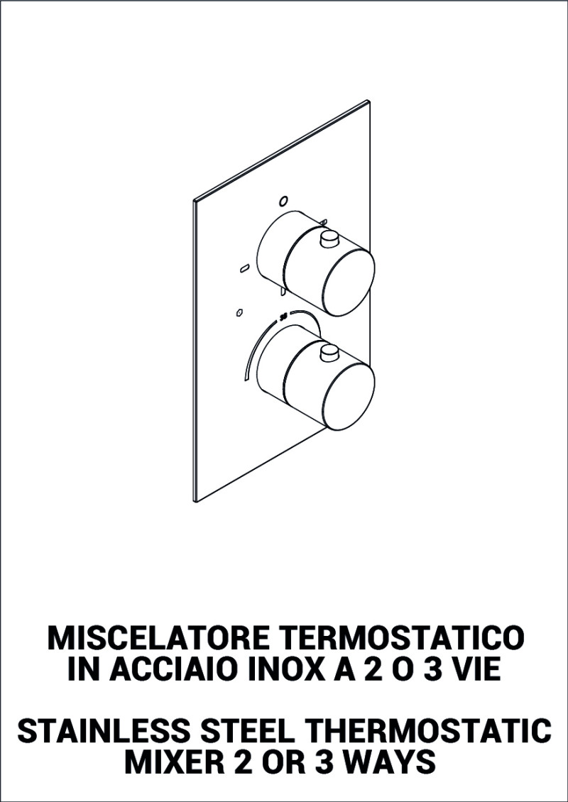 Thermostatic concealed 2-ways shower mixer - Stilox