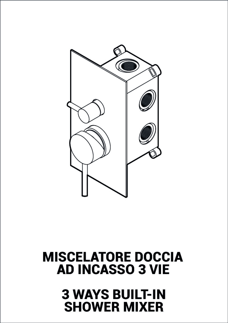 Concealed 3-ways shower mixer - Viktor, Versilia e Italia R
