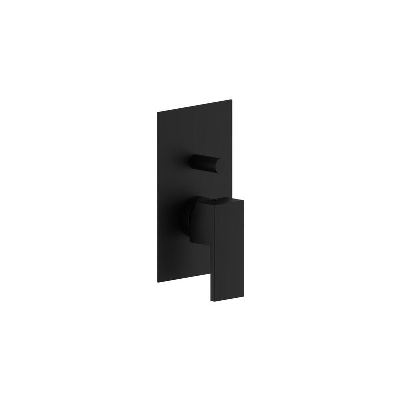 External set for universal concealed shower, 2 ways - Italia R black matt