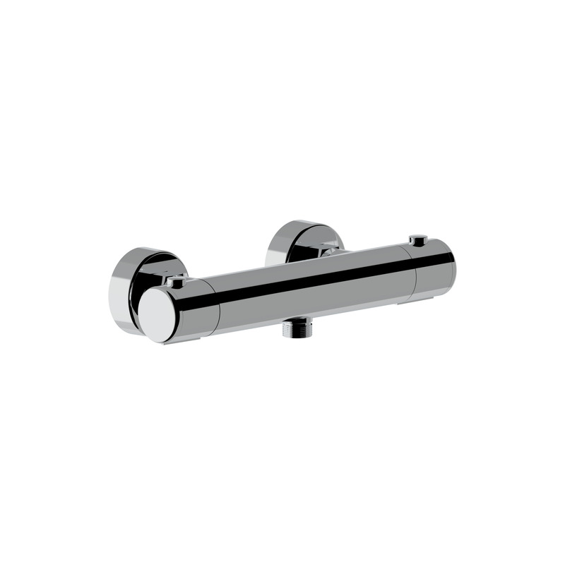 External thermostatic round shower mixer 