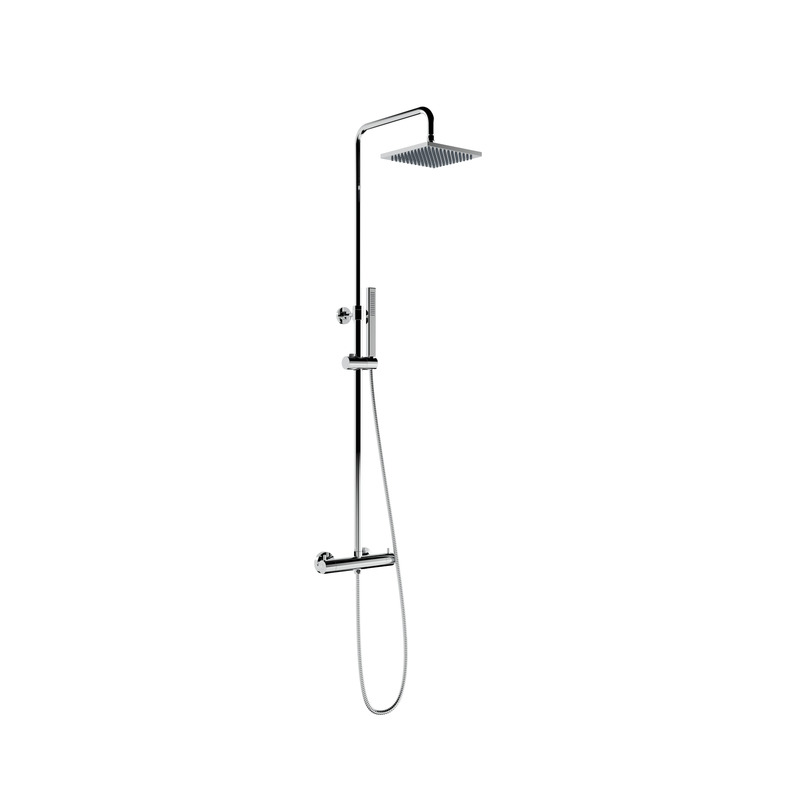 Shower column with thermostatic mixer