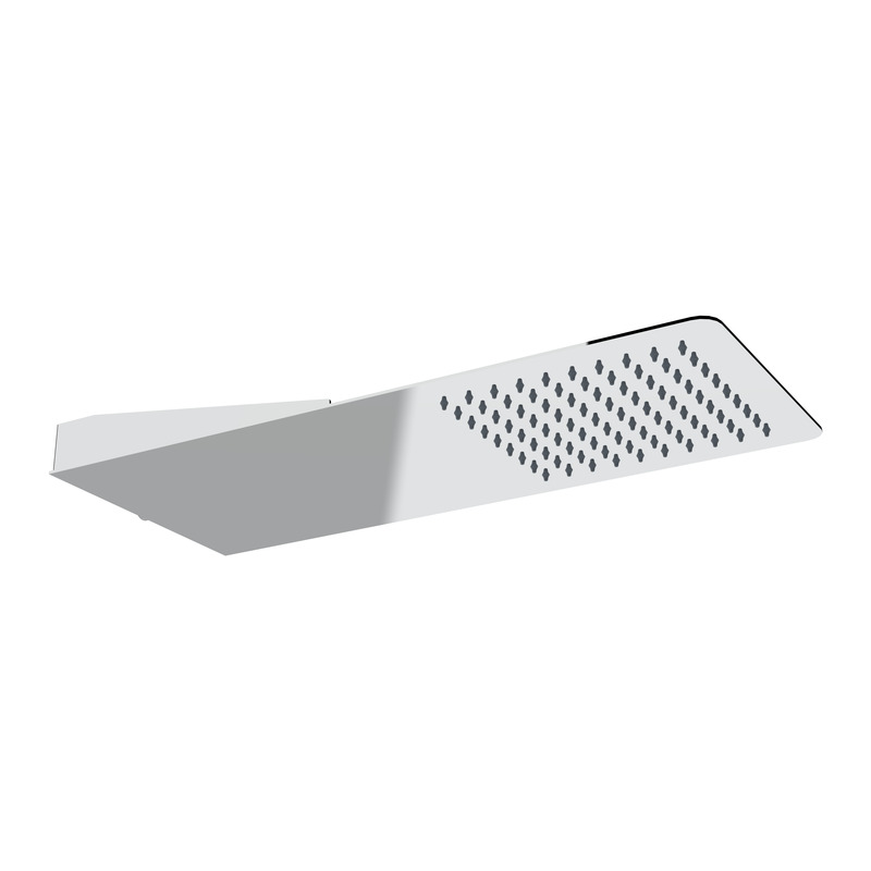 Ultra-flat cantilever shower head, rain effect