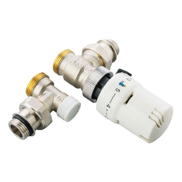 Set with Euroconus 3/8” x 3/4” angled valve